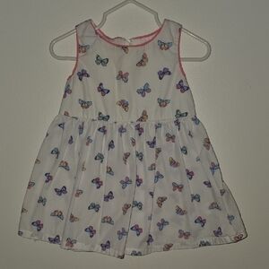 Joe Fresh White Dress with Colorful Butterfly Print